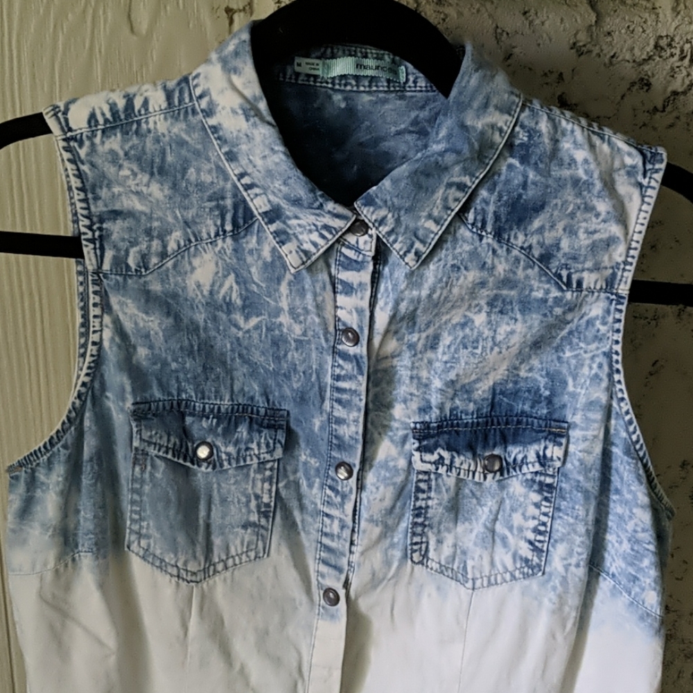 Maurices Distressed Button-Up Vest - Picture 2 of 5